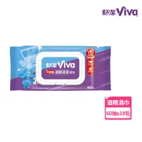 在飛比找momo購物網優惠-【Kleenex 舒潔】舒潔Viva抗病毒酒精清潔濕巾 60