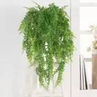 Green Artificial Plants Hanging Fake Vine Grass Wedding Party Wall