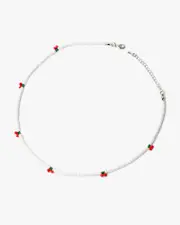 Multi Colour Cherry Detail Beaded Necklace