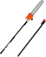 [Gabasinover] 75 inch Pole saw Attachment and Extension Pole Attachment Compatible with kobalt ryobi Greenwork Gtroy-Belt and another most bland's power head and attachment (Black）