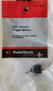 Radio Shack DPDT Micromini Toggle Switch 275-0626