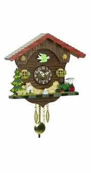 Kuckulino Black Forest Clock Black Forest House with quartz mov.. TU 2061 PQ NEW