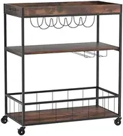 Artiss Kitchen Island Trolley Rolling Serving Cart Storage Shelf Towel Rack
