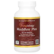 California Gold Nutrition, Fungiology, MushRex Plus, Full-Spectrum Ten Mushroom Complex with Agaricus, Chaga, Cordyceps, and Lion's Mane, 120 Plantcaps