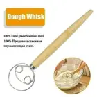 Handle Flour Beater Flour Mixer Stainless Steel Coil Whisk Danish Dough Stirrer