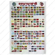 FLAGS OF THE WORLD NATION POSTER PRINTING FULL COLOR