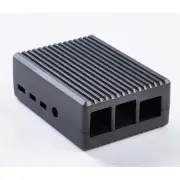 Raspberry Pi Case Black Aluminium Armor Fanless Case with Silicone Pads and