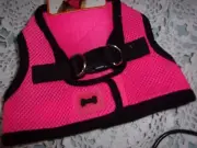 bright Hot PINK Blk Step-In Body Harness Vest XS Dog new Wagby XSmall