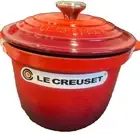 Le Creuset Cocotte Every 20cm Rice Pot 2.8L Red Cast Iron Japan New in Box