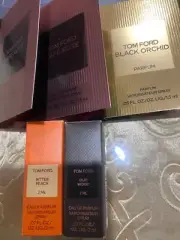 Tom Ford X 5 perfume Cafe rose, Oud Wood, Bitter peach, Black orchid read descri