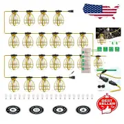 Linkable 200FT LED String Lights for Construction - 20 Bulb Work Light Solution