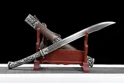 Generic 86cm Medieval Katana Chinese Traditional Retro Chopper Saber Sword Real Steel Dragon Tiger Broadsword Battle Ready Sharp Weapons Training