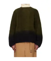 Sacai Gradation Knit Jumper 2,4 KHAKI BLACK