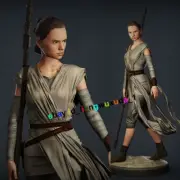 1/6 33cm Rey 3D Print Figure Model Kit GK Unpainted Unassembled Lady Garage Kits