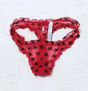 SALE NEW Victoria's Secret Lace Mesh Thong VS Bikini Panties Dream Angels Sexy S