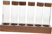 LOPUNER 1Set Glass Coffee Bean Storage Bottles with Walnut Base Airtight Lids Single Dose Containers for Coffee Tea Spices Innovative Valve Design for Freshness and Organized