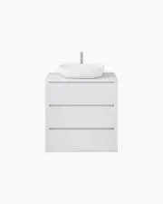 900 Vanity White Bathroom Cabinet Wall Freestanding Soft-Close Fingerpull Basin