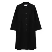 [Harris Wharf London] Harris Wharf London Balmacaan Raglan-sleeve Button Coat 38 IT BLACK