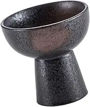 TOPPERFUN Ceramic Ice Cream Bowl Tall Stem Unique Dessert Cups for Party Elegant Trifle Bowl for Home Restaurant