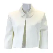 Phase Eight Womens Maya Cropped Jacket, Ivory, size UK8, BNWT