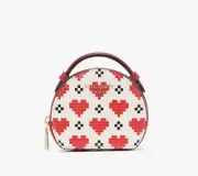 Kate Spade Devin Pixel Heart Jewelry Case KJ871 CU3 Cream Multi
