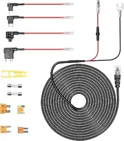 Hodeoo Radar Detector Hardwire Kit with RJ-11 Telephone Style Jack Direct Wire Wiring Kit Compatible with Escort Valentine One Uniden Beltronics Cobra Multiple Fuse Sizes Power Cord Cable