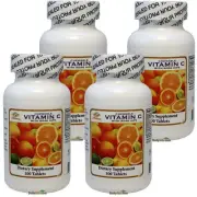 4 x Natural Vitamin C + Rose Hips Chewable 500 mg 100 Tabs 400 CT
