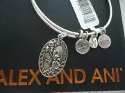 Alex and Ani Because I Love You GRANDDAUGHTER II Russian Silver Bangle New