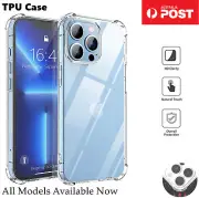 Transparent Shockproof Back Case Cover For iPhone 16 15 14 13 12 11 Pro MAX XR