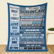 Love-Filled Gift To My Son In Law Blanket With Heartfelt Message