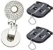 GNAUMORE Golf Score Counter, Stroke Counter, Hand Counter, Golf Result Counter, Golf Result Indicator, Golf Score Counter with Key Chain, Score Counters, 2 Pieces, Black