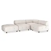 Keila 4 Seater L-Shape Modular Velvet Corner Sofa Set