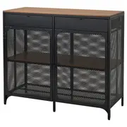 FJÄLLBO sideboard, black, 111x47x95 cm