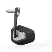 HIGHSIDER ESAGANO-RS EVO handlebar end mirror, black / silver, for 1 u. 7/8 inch, E-tested, piece, black-silver Black Silver