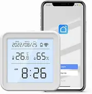 Tuya WiFi Temperature Humidity Sensor Indoor Hygrometer Thermometer Detector Smart Life Remote Control Support Alexa Google Home