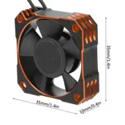 (Orange)ROCKET 35mm Motor Cooling Fan 8.5V/21000RPM For 1/10 1/12 1/8 RC Se DS