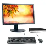 HP Bundle Desktop 800 G3 Mini PC i5-6500T 256GB 8GB RAM Windows 11 + 24" Monitor - Refurbished