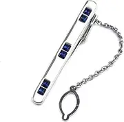 [KUHBDIE] Six Diamond Tie Clip Business Tie Clip Set with Square Diamond Tie Clip