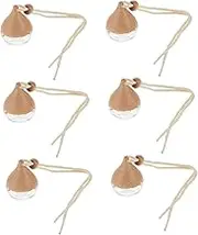 6Pcs Decorative Perfume Bottles Clear Aromatherapy Essential Oil Diffuser for Car Home Hanging Ornament for Fragrance Air Freshening Family Friends