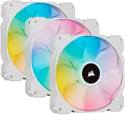 Corsair iCUE SP120 RGB Elite Performance 120 mm PWM Triple Fan Kit with iCUE Lighting Node CORE (Corsair AirGuide Technology, Eight Addressable RGB LEDs, Low-Noise 18 dBA, Up to 1,500 RPM) White
