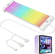 PC RGB Cables - Mother Board Control,ARGB Extension Cable Management, Synchronized Decorative 5V, with Diffused Soft Silicone Tube