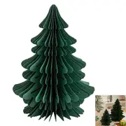 Paper Honeycomb Christmas Tree for Christmas Party Tabletop Home Hanging Decoration-Green Black