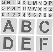 LOLIPPYY 1set Alphabet and Number Stencil Set for Kids Blank Plastic Templates for Learning and Crafting Reusable for Home School Art Projects