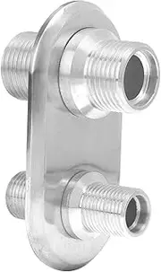 Firewall Bulkhead 1‑6(5/8in‑18) 1‑10(7/8in‑14) Air Conditioner Bulkhead Connector, Machined from Billet Aluminum Alloy with Stable Performance (Silver)