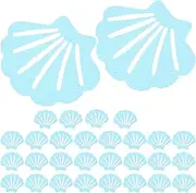 PHENOFICE Anti Bath Tub Stickers 30 Pack Shell Shaped Nonslip Stickers Bath Tub Safety Strips for Bathroom Shower