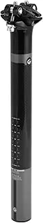 X AUTOHAUX Bike Seat Posts Shock Absorbing Bike Saddle Post Seat Tube Gloss Black Gray 1 Pc 31.6x300mm Carbon Fiber