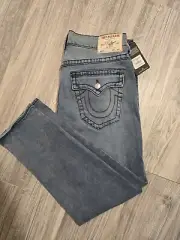 True Religion Geno Big T Flap Relaxed Slim Light Chilly Wash Jeans Men’s 36x32