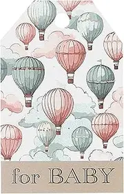 for Baby Hot Air Balloon Gloss Gift Hang Tags, 2.25 x 3.5 inches, 50 Pack