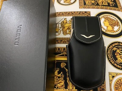 Vertu Ascent Ti Vertical Black and White Calf leather Case Brand NEW