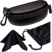Sports Sunglasses Case and Slim wallet Semi hard large glasses B15hc Black
